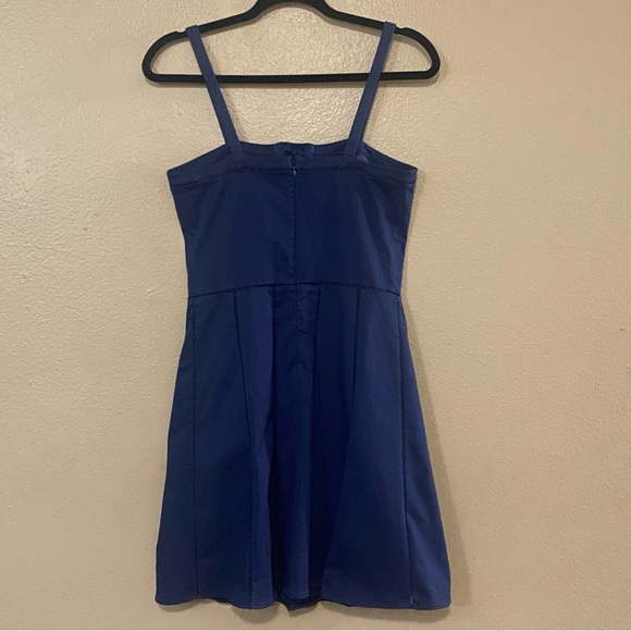 Parker Athena Lace-Up Blue Dress - Picture 6 of 9